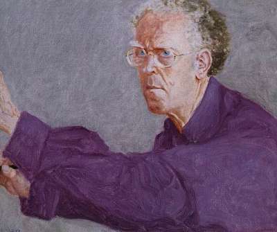 Self-Portrait in a Violet Shirt